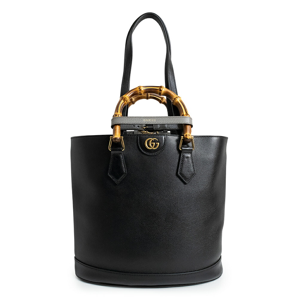 【未使用 展示品】GUCCI グッチ 750394 ダイアナ カーフスキン バンブー ブラック 2WAY ショルダー トート ハンドバッグ レザー アンティークゴールド金具|ブランドシティ BrandCity