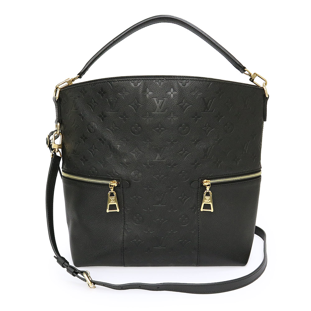 【未使用　展示品】LOUIS VUITTON ルイ ヴィトン M44014 メリー モノグラムアンプラント ノワール ブラック 2way ショルダー ハンドバッグ 斜め掛け レザー ゴールド金具
