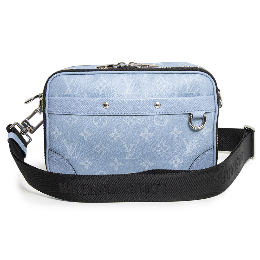 【未使用　展示品】LOUIS VUITTON ルイ ヴィトン M14073 アルファ メッセンジャー モノグラム タイガラマ レザー ブルーシエル ショルダーバッグ 斜め掛け シルバー金具