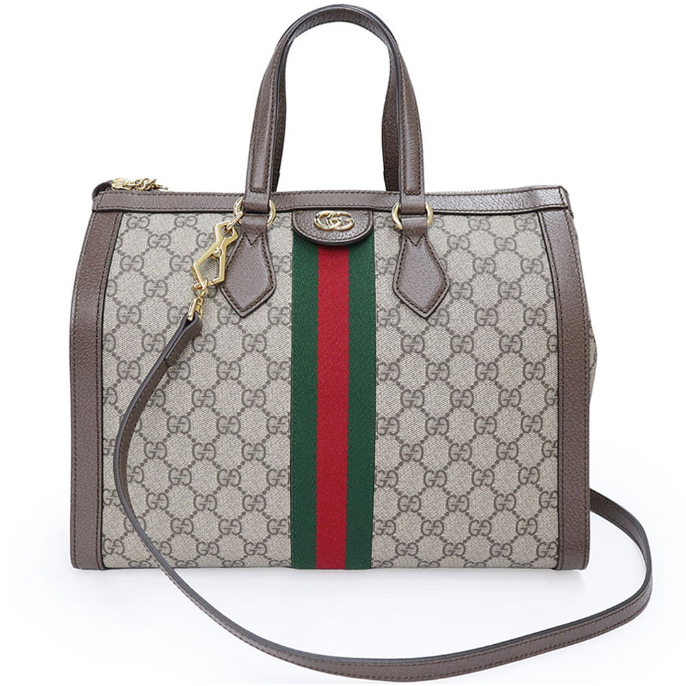 【新品・未使用品】GUCCI グッチ 524537 オフィディア ミディアム トップハンドル 2way ショルダー ボストン ハンドバッグ 斜め掛け GGスプリームキャンバス レザー ブラウン ベージュ エボニー ゴールド金具｜ブランドシティ　BrandCity