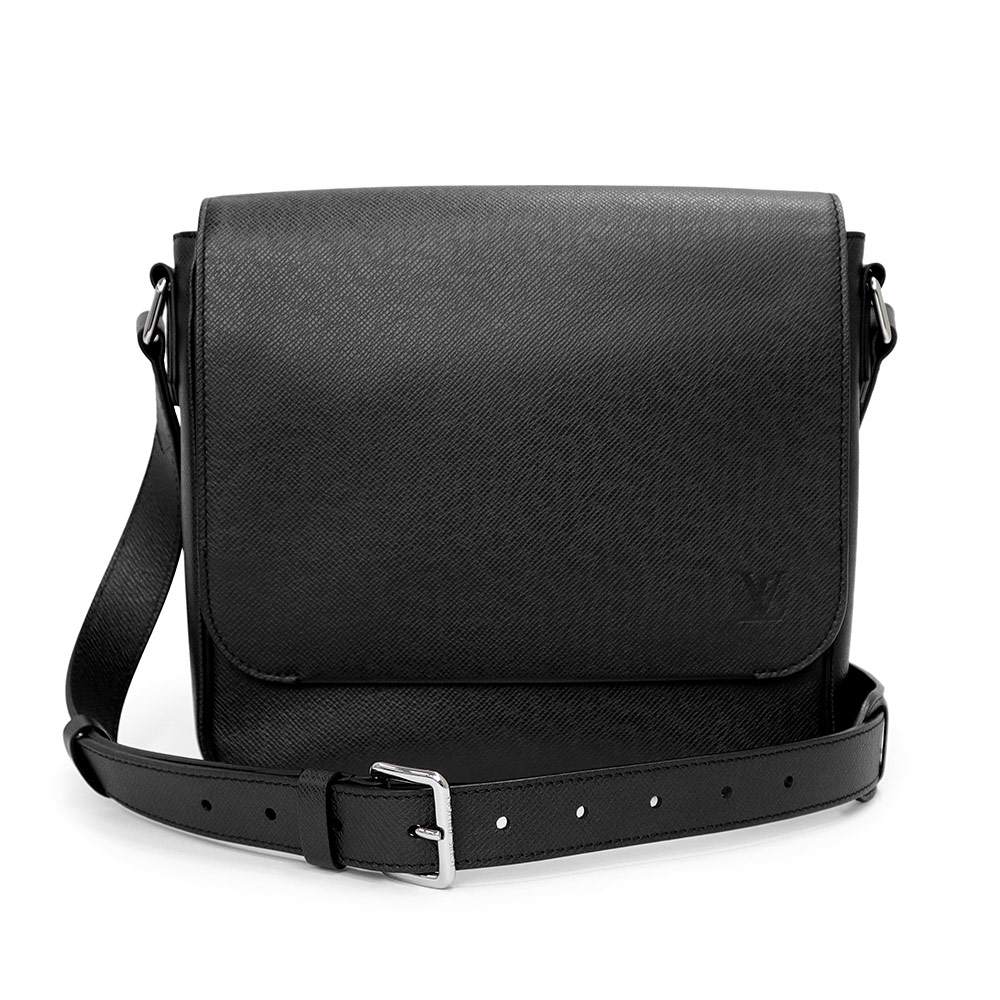 【未当て嵌める 見せびらかす品】LOUIS VUITTON ルイ ヴィトン M32726 人情本 PM 五分五分ガ ノワール 黒いこと 伝達人 ショルダーバッグ 曲がった掛け なめし革 しろがね色金具 箱付