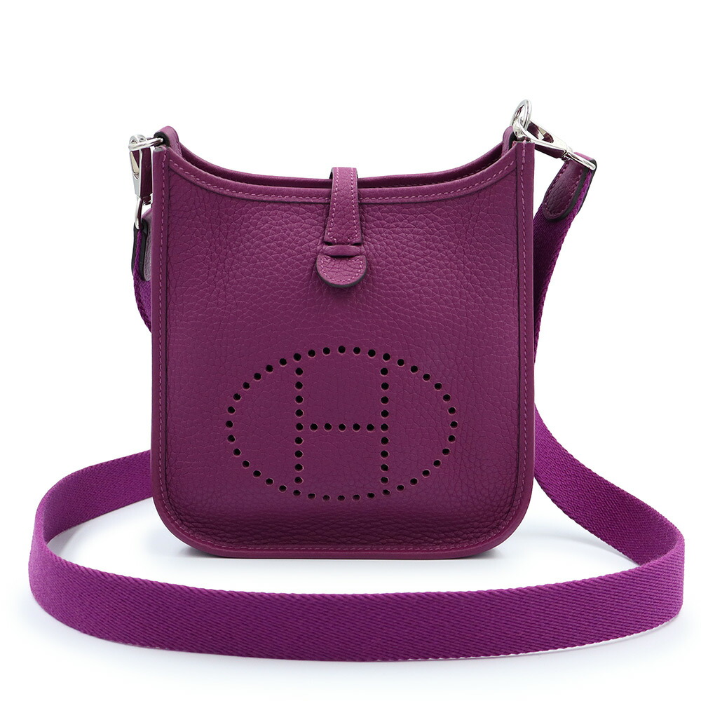 【未使用　展示品】HERMES エルメス エブリン TPM アマゾン 16 トリヨンクレマンス アネモネ パープル Z刻印 ショルダーバッグ 斜め掛け レザー シルバー金具