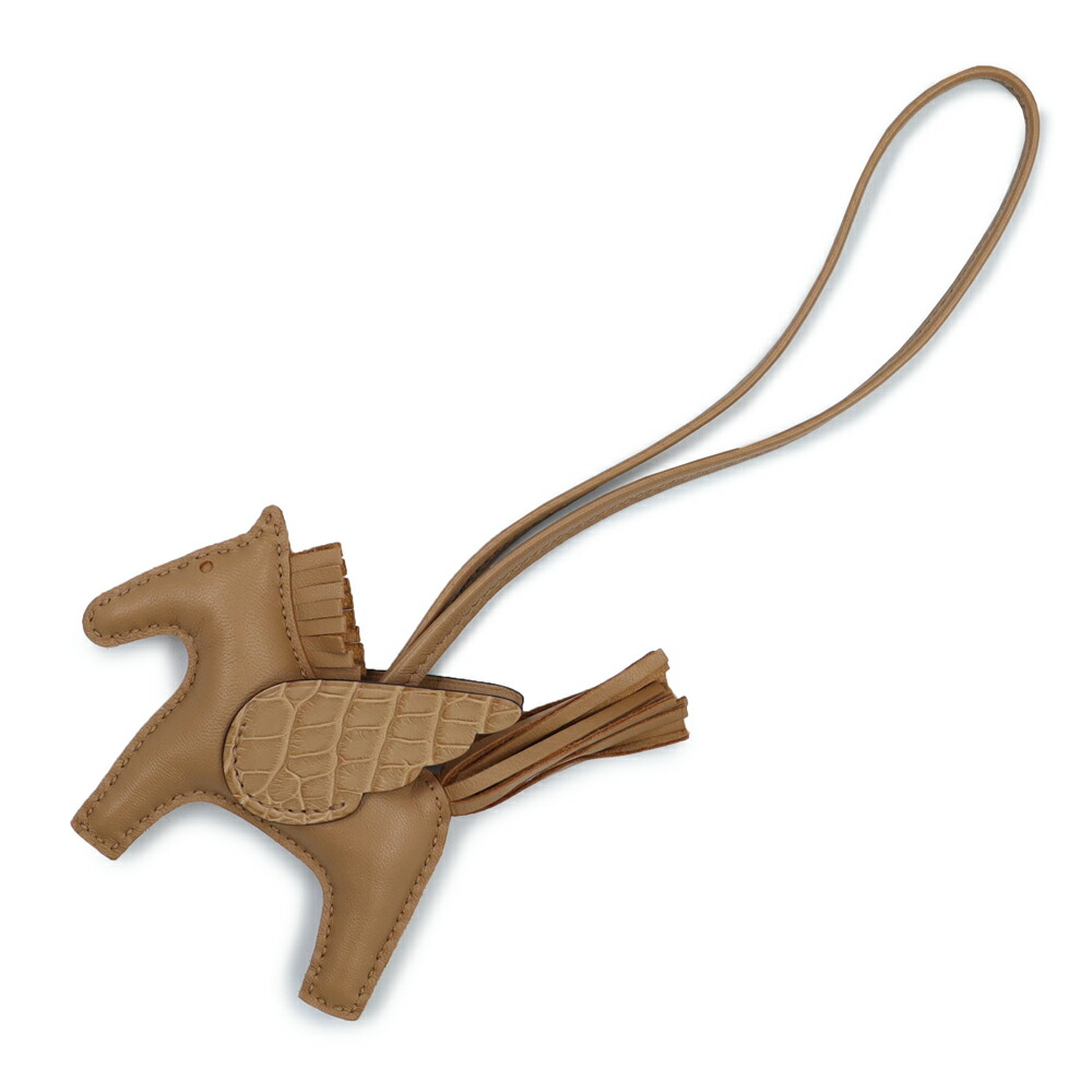 【新品・未使用品】HERMES エルメス ロデオ タッチ ペガサス PM アニューミロ アリゲーターマット Biscuit ビスキュイ ブラウン U刻印 チャーム エキゾチックレザー 108,900円