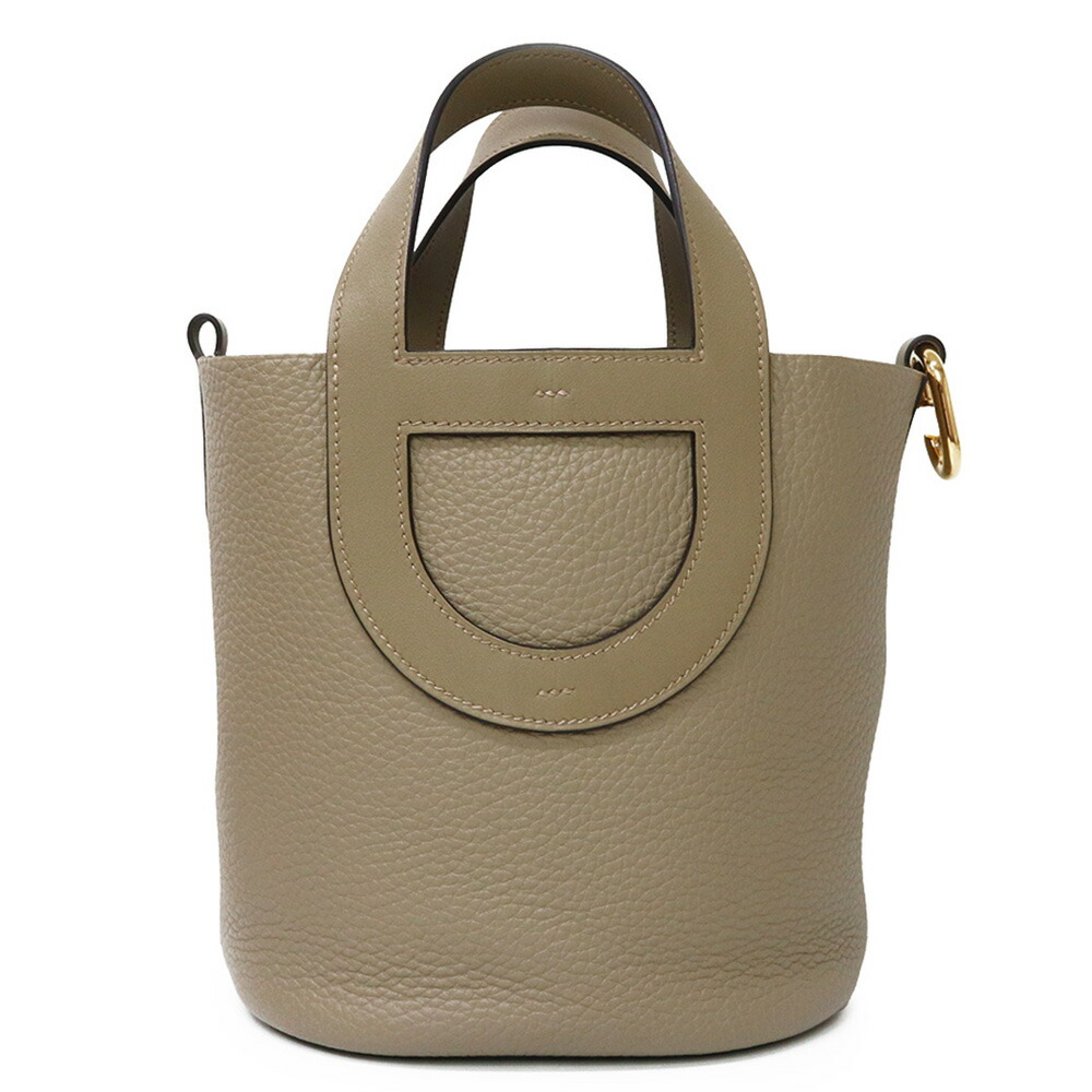 【未使用　展示品】HERMES エルメス インザループ 18 トリヨンクレマンス ヴォースイフト ベージュマルファ W刻印 ハンドバッグ ゴールド金具 レザー 箱付｜ブランドシティ　BrandCity