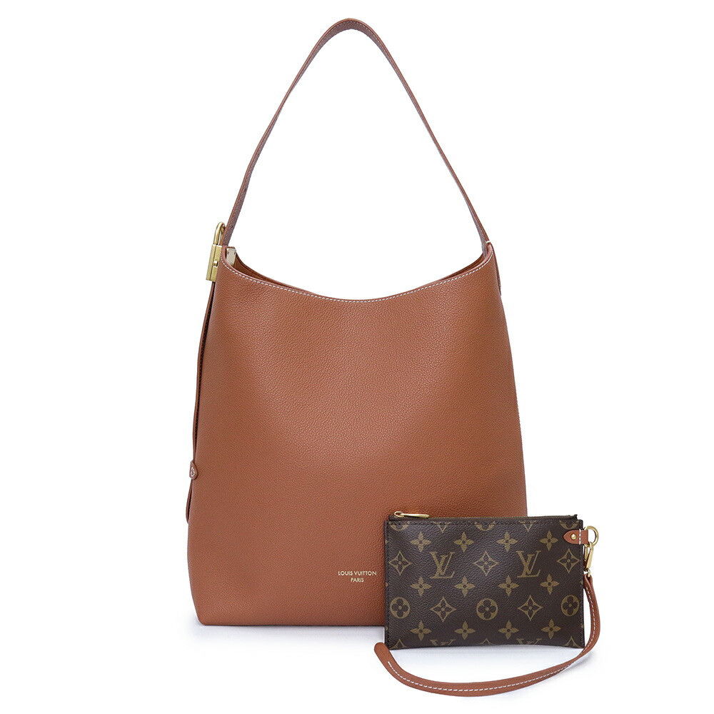 【未使用　展示品】LOUIS VUITTON ルイ ヴィトン M24974 ロウキー ホーボー MM グレインカーフレザー コニャック ブラウン トート ショルダーバッグ ゴールド金具