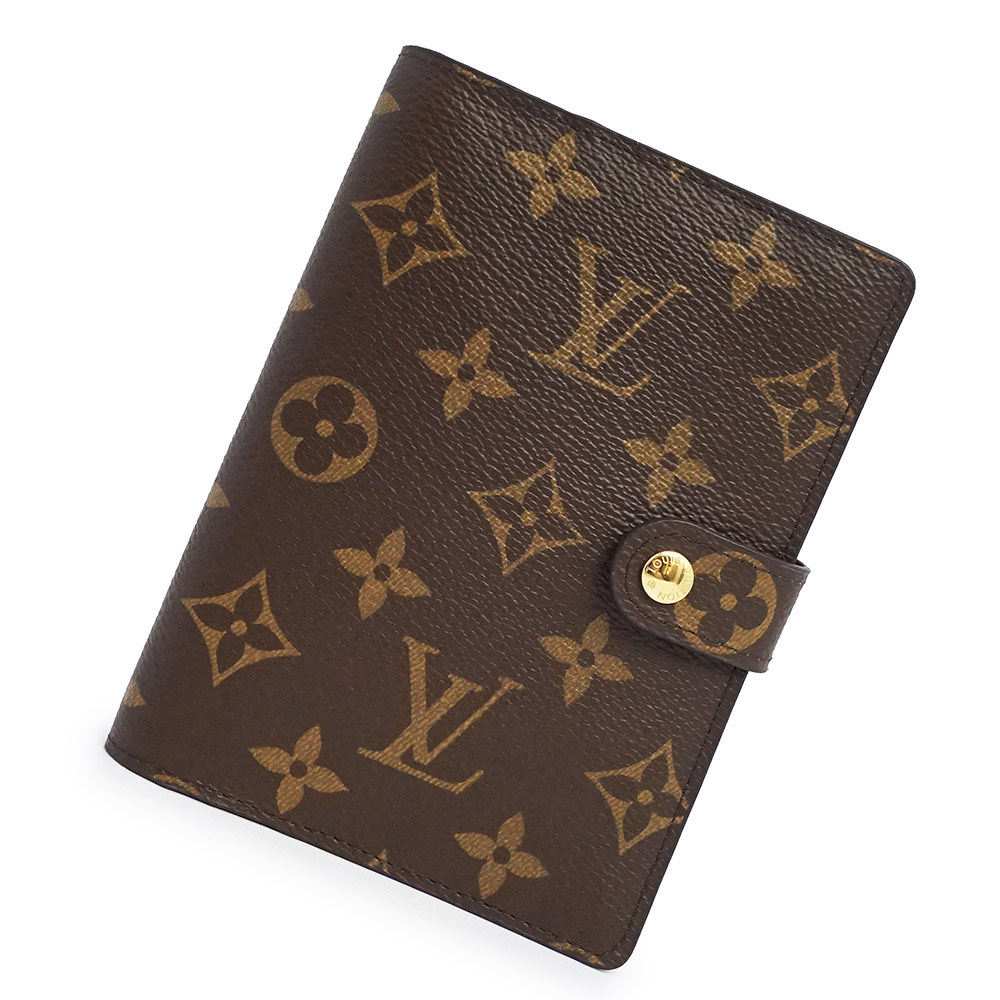 【新品・未使用品】LOUIS VUITTON ルイ ヴィトン R20005 アジェンダ PM モノグラム マロン ブラウン 手帳カバー ゴールド金具 箱付