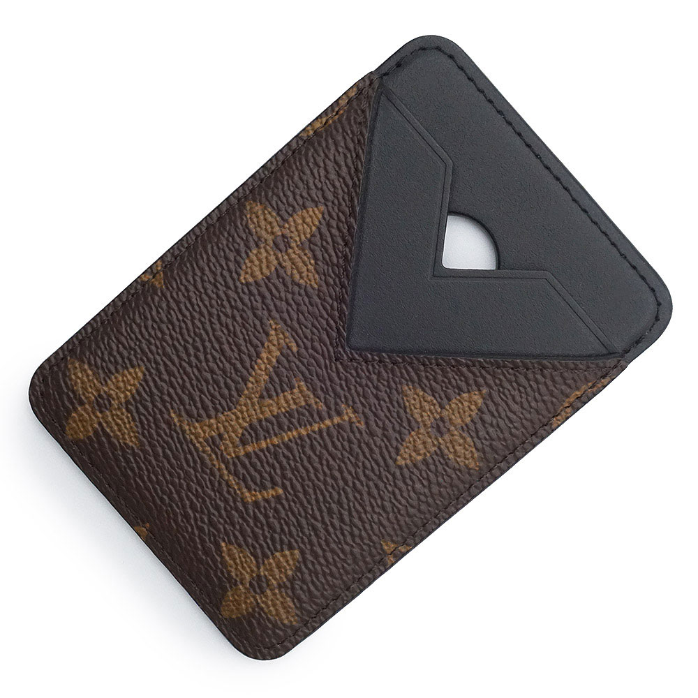 【新品・未使用品】LOUIS VUITTON ルイ ヴィトン M13185 MagSafe ポルト カルト マグネット モノグラムマカサー ブラウン ノワール ブラック カードケース 定期入れ パスケース 箱付