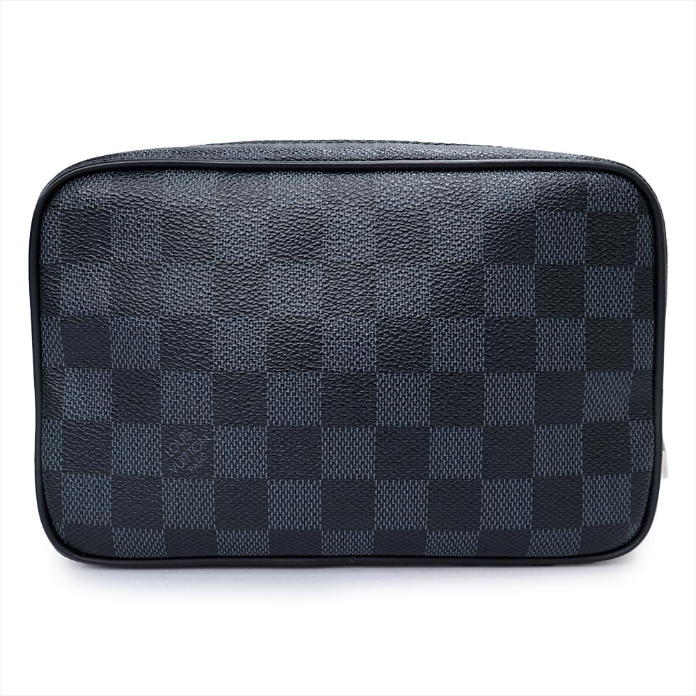 【未使用　展示品】LOUIS VUITTON ルイ ヴィトン N47524 トゥルーストワレ PM ダミエコバルト ネイビー セカンドバッグ クラッチ シルバー金具