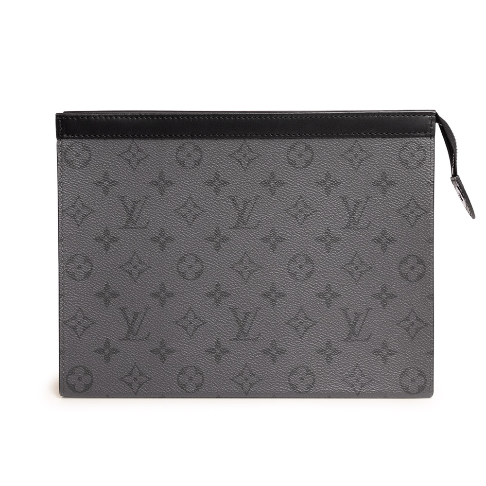 【新品・未当て嵌める品】LOUIS VUITTON ルイ ヴィトン M69535 ポシェット ヴォワヤージュ モノグラムエクリプス 逆さま 薄墨色 黒いこと 合切袋 クラッチペダル御徒面子 二番目 しろがね色金具 箱付