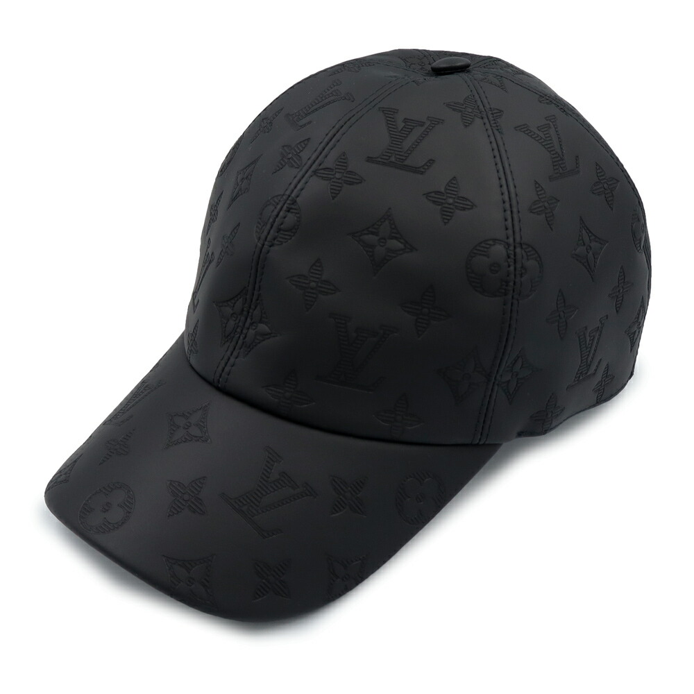 【新品・未当て嵌める品】ルイ ヴィトン LOUIS VUITTON M76581 M5473M 旗がしら モノグラム 影ぼうし 鳥打ち帽 58コマーシャル モノグラムシャドウ カーフレザー ヌメ革 ノワール 黒いこと しろがね色金具