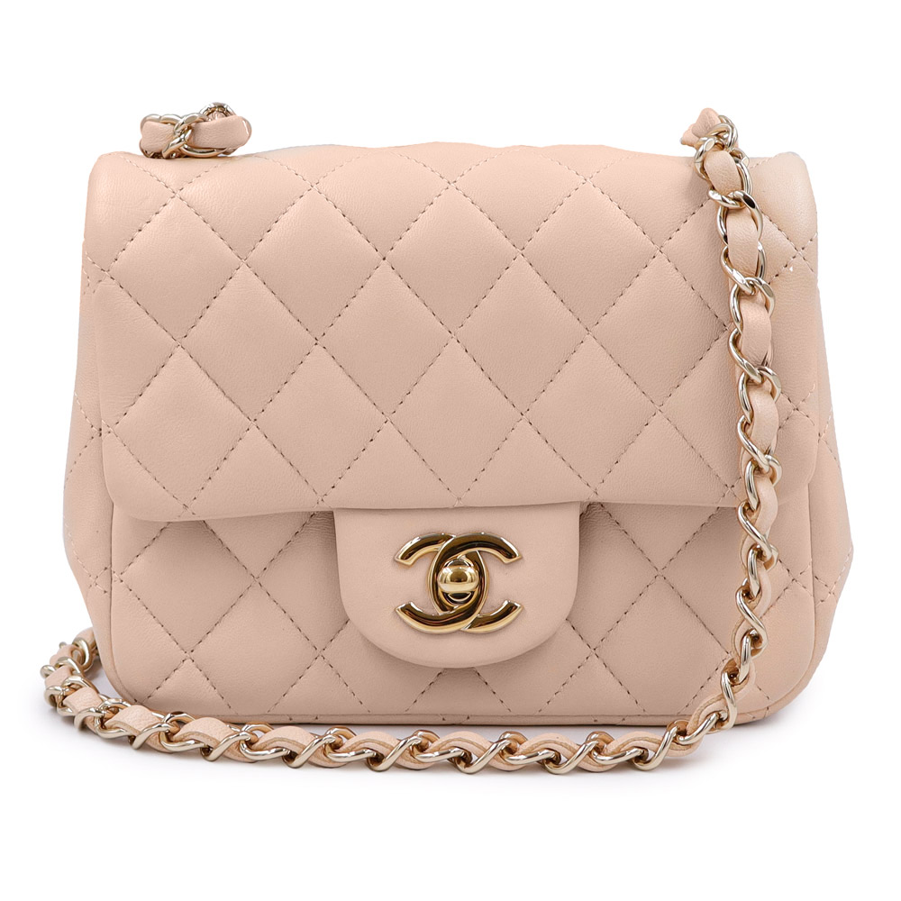 【未使用　展示品】CHANEL シャネル A35200 ミニ マトラッセ 17 チェーン ラムスキン ピンク ショルダーバッグ 斜め掛け レザー ゴールド金具｜ブランドシティ　BrandCity