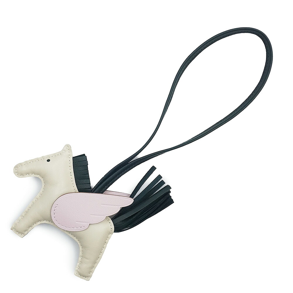 【新品・未使用品】HERMES エルメス ロデオ ペガサス PM アニューミロ ラムスキン ヴォースイフト クレ モーヴペール ヴェールシプレ ホワイト ピンク グリーン U刻印 バッグチャーム レザー 箱付