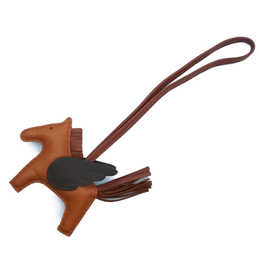 【新品・未使用品】HERMES エルメス ロデオ ペガサス PM アニューミロ ラムスキン ヴォースイフト パンデピス シエンヌ モカ ブラウン W刻印 バッグチャーム レザー 箱付