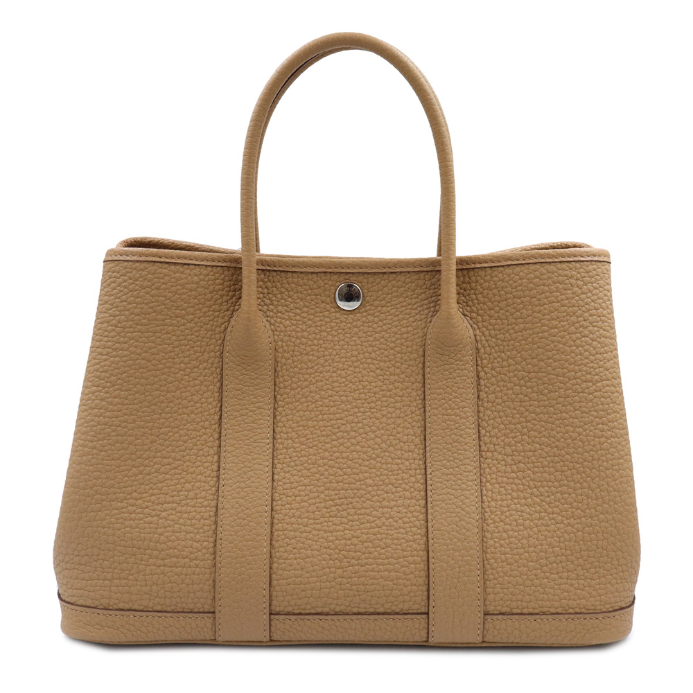 【新品・未使用品】HERMES エルメス ガーデンパーティ 30 TPM ネゴンダ Chai チャイ ブラウン B刻印 ハンドバッグ レザー シルバー金具