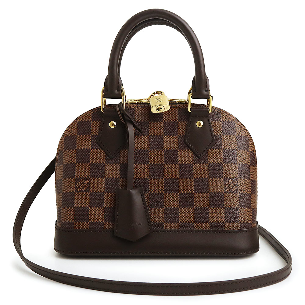 【未当て嵌める 見せびらかす品】LOUIS VUITTON ルイ ヴィトン N41221 アルマ BB ダミエ スムースレザー 赤銅色 2way 肩口 ハンドバック 曲がった掛け ゴールド金具 ハンドバッグ-バッグ・小物・ブランド雑貨