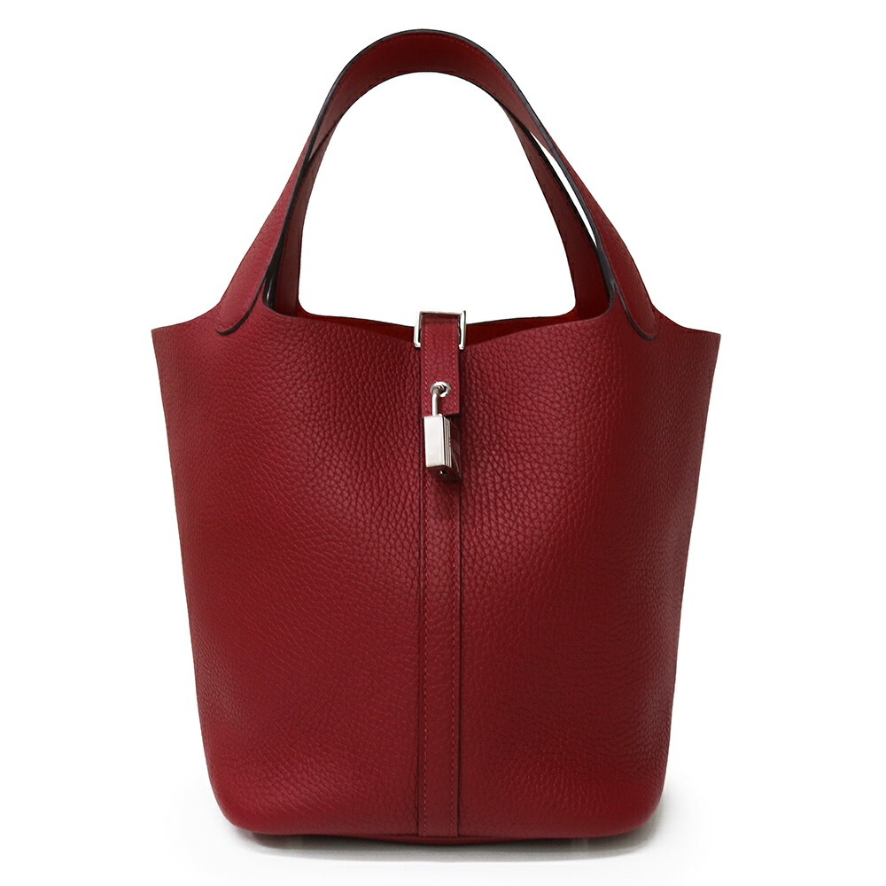 【未使用 展示品】HERMES エルメス ピコタンロック エクラ 22 MM トリヨンクレマンス スイフト ルージュグレナ ルージュピマン レッド Y刻印 ハンドバッグ レザー シルバー金具|ブランドシティ BrandCity