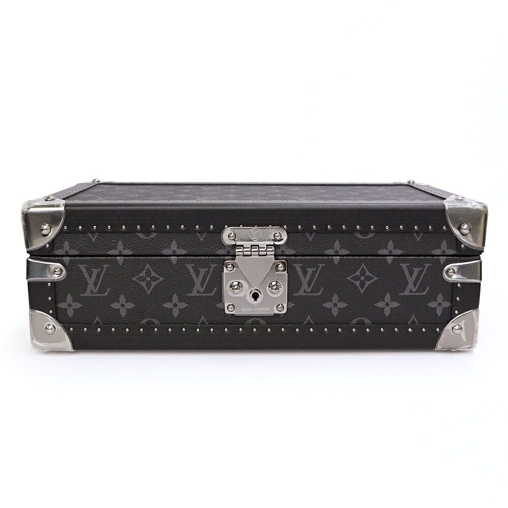【美品】LOUIS VUITTON ルイ ヴィトン M20016 コフレ 8 モントル 時辰儀容れもの ウオッチケース 小入れもの モノグラムエクリプス なめし革 黒いこと ブート 火器金属元素金具