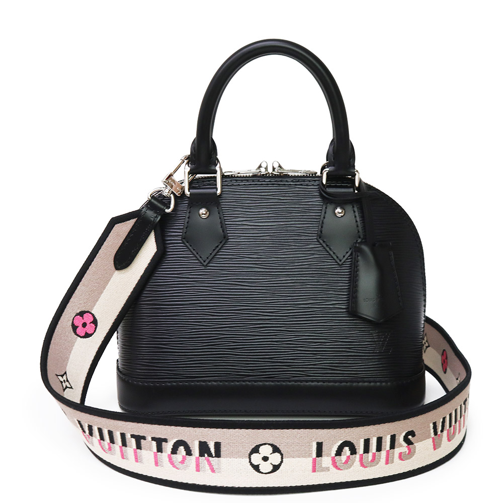 【未当て嵌める 見せびらかす品】LOUIS VUITTON ルイ ヴィトン M59217 アルマ BB エピレザー ノワール 黒いこと 2way 肩部 ハンドバック 曲がった掛け しろがね色金具