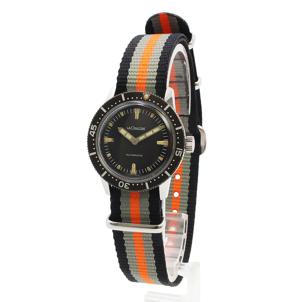 【中古】JAEGER-LeCOULTRE ジャガールクルト E22059 マスターマリーナ ヴォーグマチック ドルフィン 自動巻き ステンレススチール ナイロン ブラック グレー オレンジ シルバー 腕時計｜ブランドシティ　BrandCity