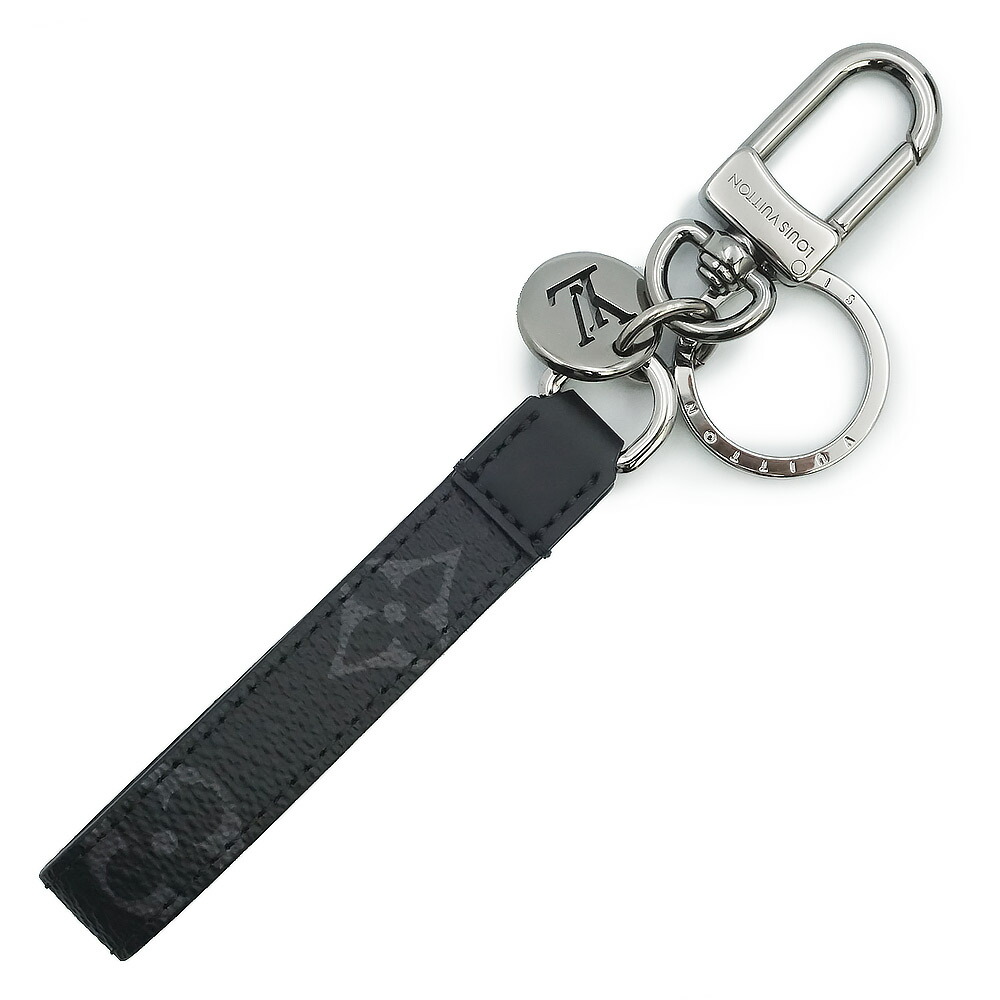【美品】LOUIS VUITTON ルイ ヴィトン M61950 ドラゴンヌ モノグラムエクリプス メタル ブラック キーホルダー キーリング バッグチャーム シルバー ルテニウム金具 箱付｜ブランドシティ　BrandCity