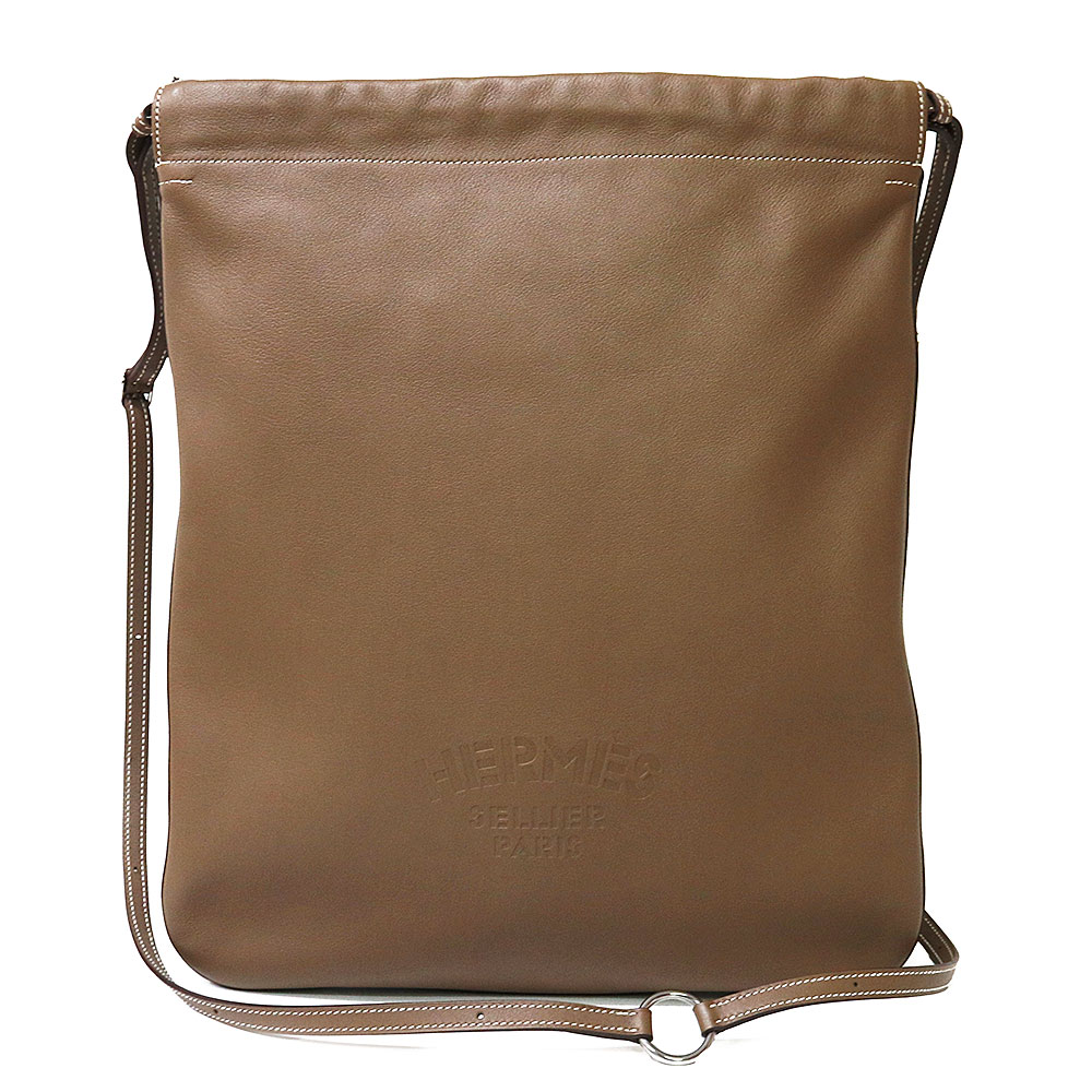 【未使用　展示品】HERMES エルメス ブリダド エバーカラー エヴァーカラー エトゥープ エトープ グレージュ D刻印 バックパック リュック 2WAY トート ショルダーバッグ 斜め掛け シルバー金具 箱付｜ブランドシティ　BrandCity