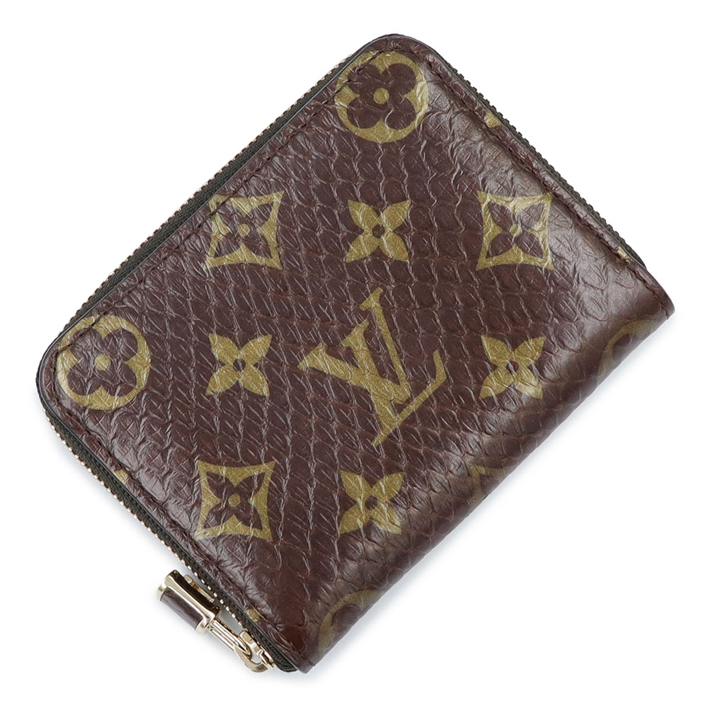 【新品・未当て嵌める品】LOUIS VUITTON ルイ ヴィトン N80149 ジッピー 鋳貨金入れ パイソン 暗然たる赤銅色 コインケース 釣り銭入れ 金入れ エキゾチックレザー ゴールド金具 箱付