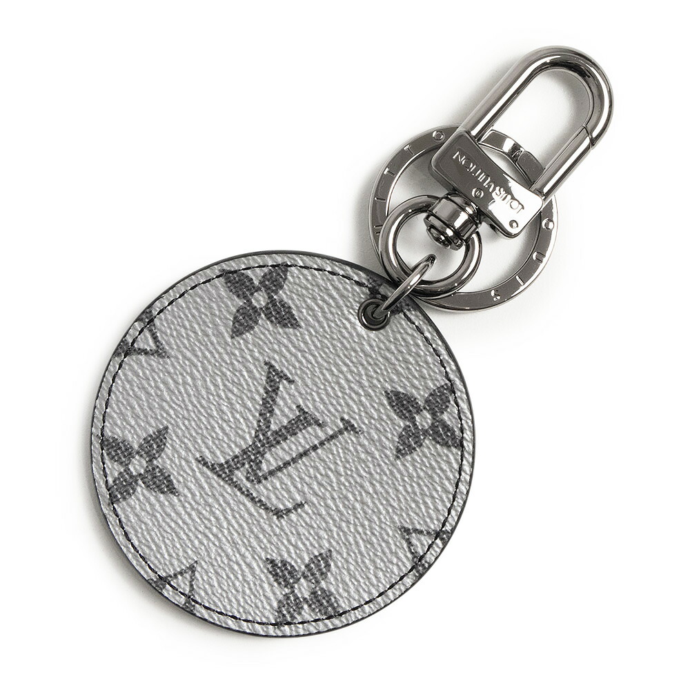 【未当て嵌める 見せびらかす品】LOUIS VUITTON ルイ ヴィトン MP1985 ポルトクレ しろがね色 モノグラム 透き間 キーホルダー 輪っか 御徒面子惹きつける なめし革 しろがね色金具 箱付