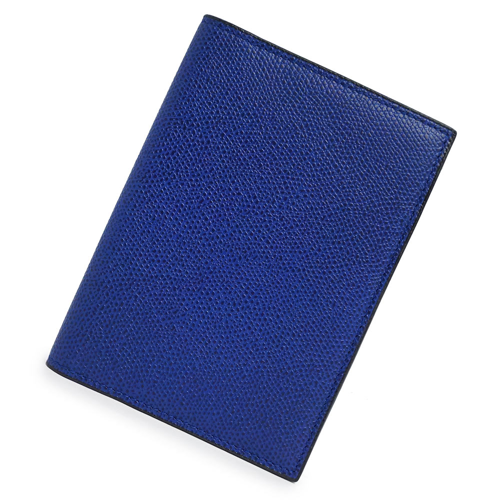 【新品・未当て嵌める品】Valextra ヴァレクストラ SGNL0049028L99TA99 旅行免状容れもの 3歌留多 カーフスキン ロイヤル青碧 書きもの保持者 なめし革 箱付