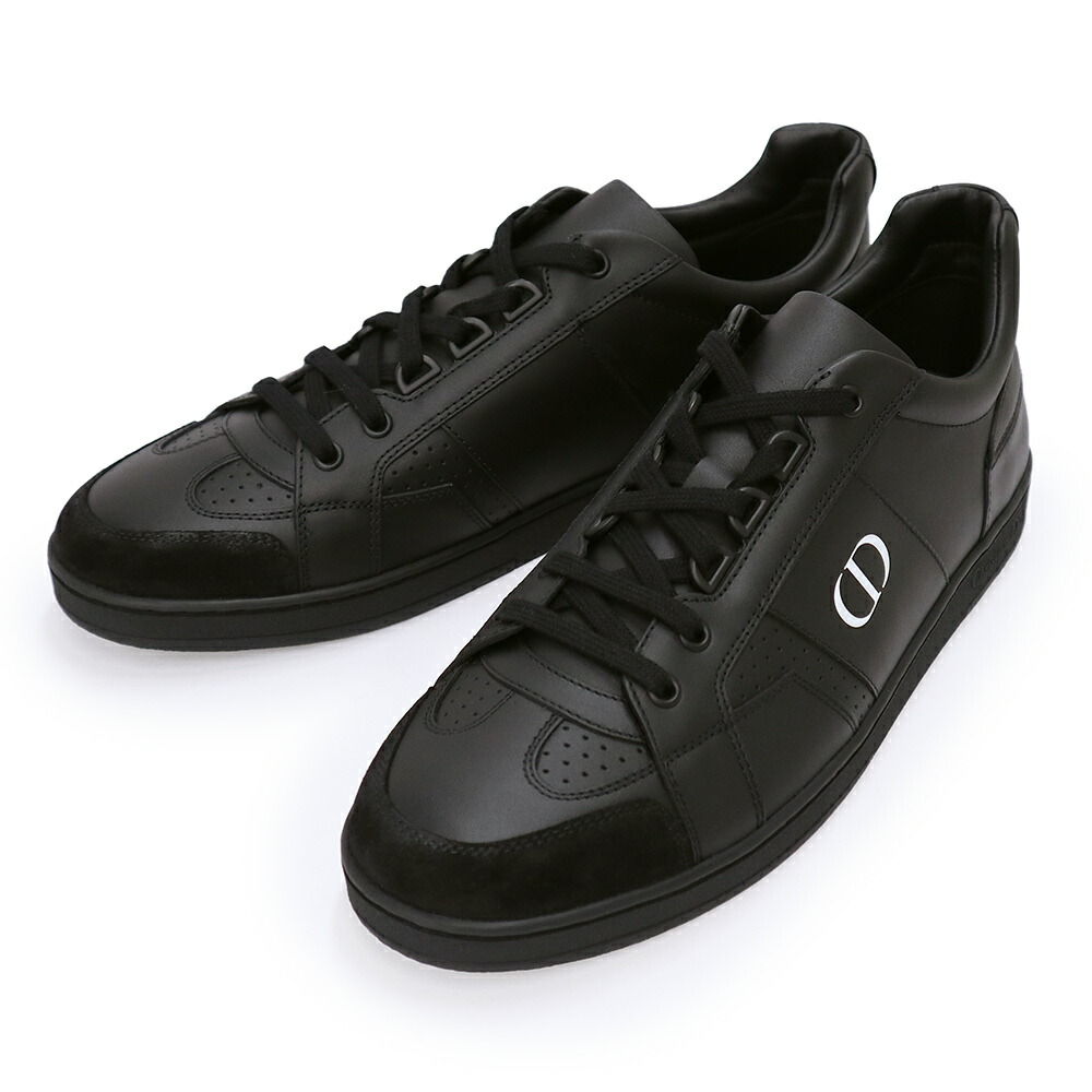 【未当て嵌める庫入れ品】Christian Dior ディオール KUK313CLD90037 CDロゴタイプ なめし革スニーカー カーフスキン スウェード 黒いこと 白いこと スニーカー シューズ 靴 #40.5 25.5珊