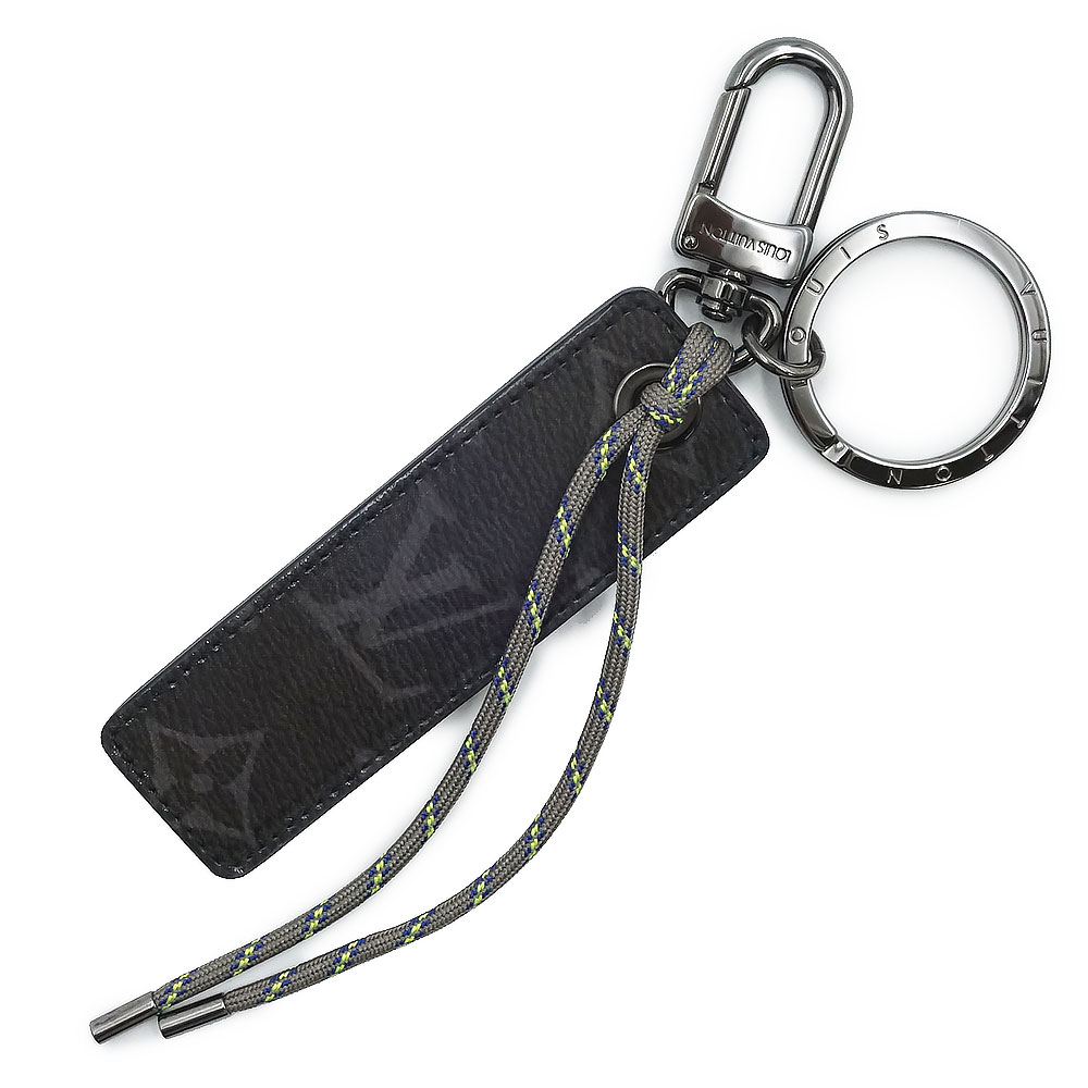 【未当てはめる 見せびらかす品】LOUIS VUITTON ルイ ヴィトン MP0929 伊勢丹ポップアップ制限事項 ポルトクレ 下げ札 モノグラム フルオ エクリプスグレーズ 黒いこと キーホルダー 足がかり輪っか 御徒面子惹き付ける 鵞鳥金属元素金具 箱付