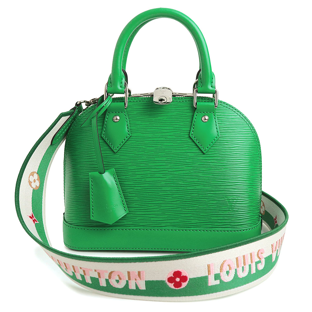 【新品・未当てはめる品】LOUIS VUITTON ルイ ヴィトン M59357 アルマ BB エピレザー サーペンティーングリーン 2way 肩先 ハンドバック 曲がった掛け しろがね色金具
