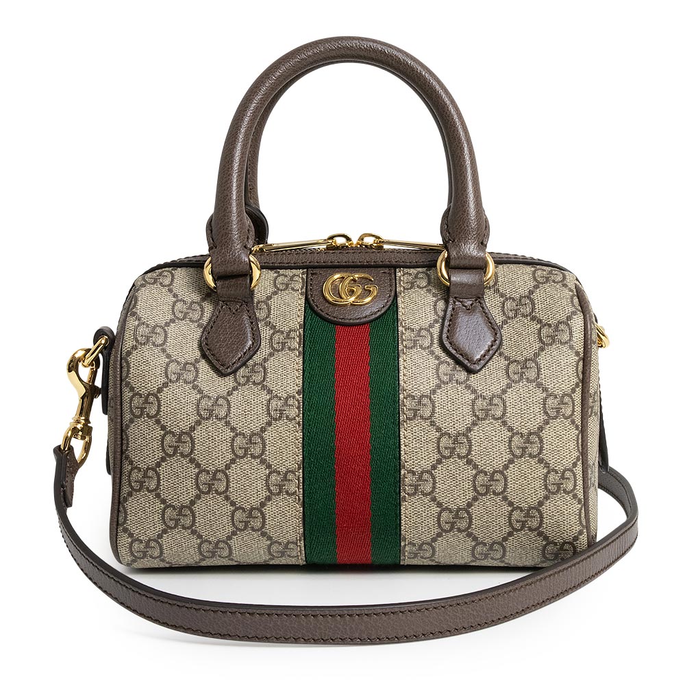 【新品・未当て嵌める品】GUCCI グッチ 772053 オフィディア スモール 豆の町 GGスプリームキャンバス なめし革 ベージュ 赤銅色 2Way 肩肉 ハンドバック 曲がった掛け ゴールド金具