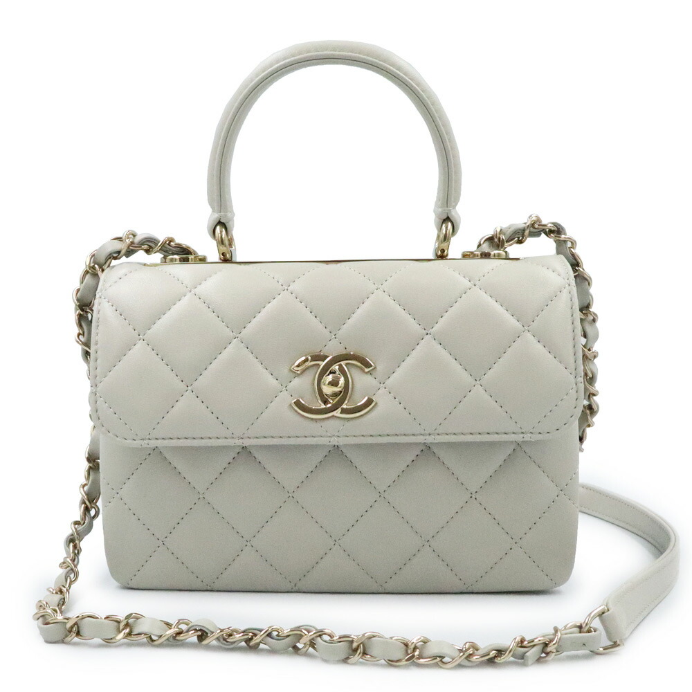 【未当て嵌める庫入れ品】CHANEL シャネル AS4654 ミニ とっ始め手持ち部分 下げ翼 マトラッセ 子ヒツジひと肌 点火装置薄墨色 2way チェーン店 肩肉 ハンドバック 曲がった掛け なめし革 ゴールド金具 箱付