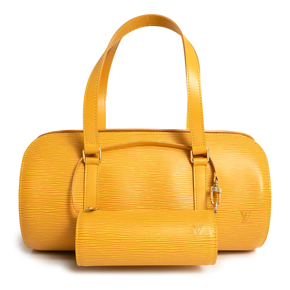 【新品負けず劣らず品】LOUIS VUITTON ルイ ヴィトン M52229 スフロ 合切袋付き添い人 エピレザー タッシリイエロー ミニ豆の町 ハンドバック ゴールド金具