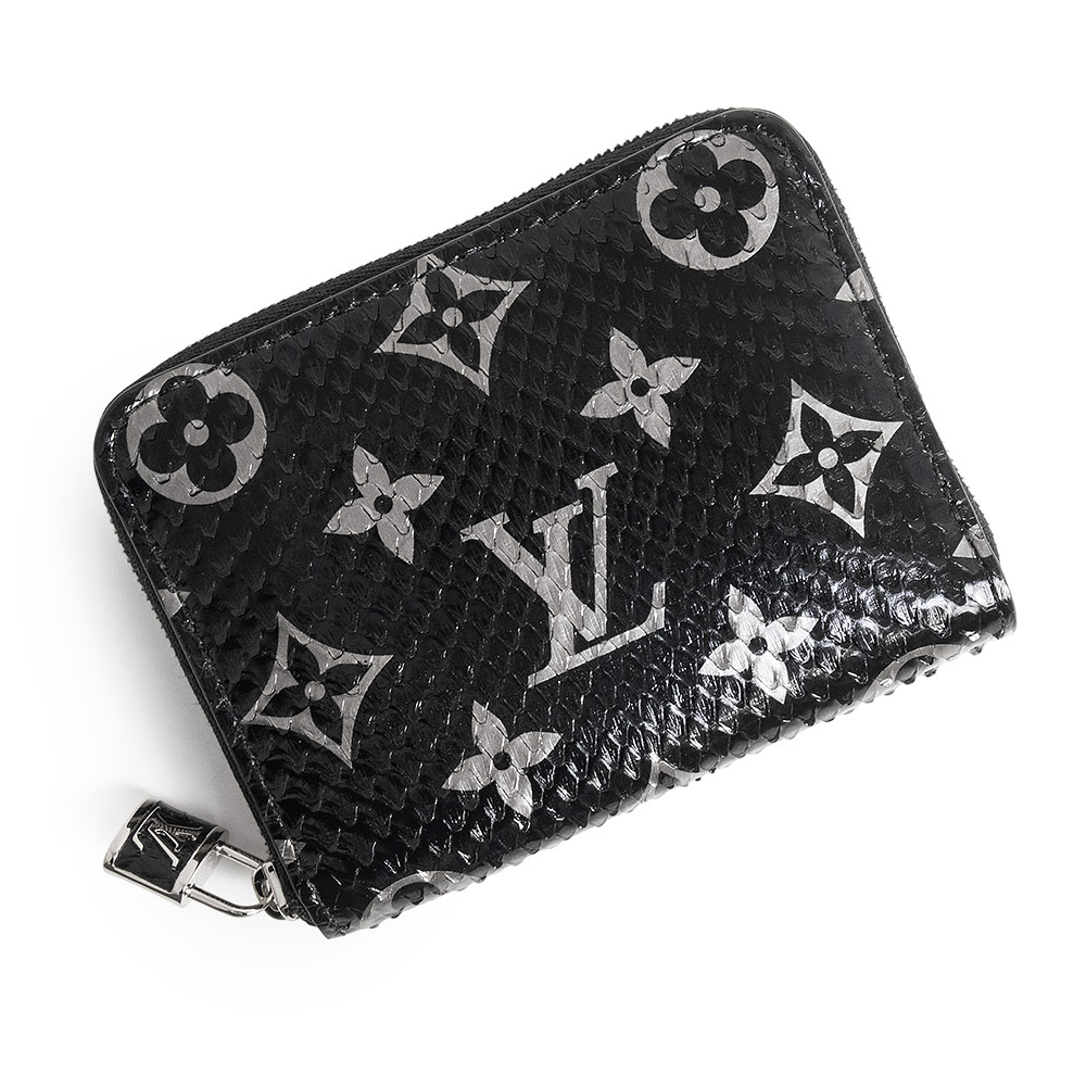 【新品・未使用品】LOUIS VUITTON ルイ ヴィトン N97059 ジッピー コインパース パイソン ゴートスキン モノグラム ブラック コインケース 小銭入れ 財布 エキゾチックレザー シルバー金具 箱付｜ブランドシティ　BrandCity