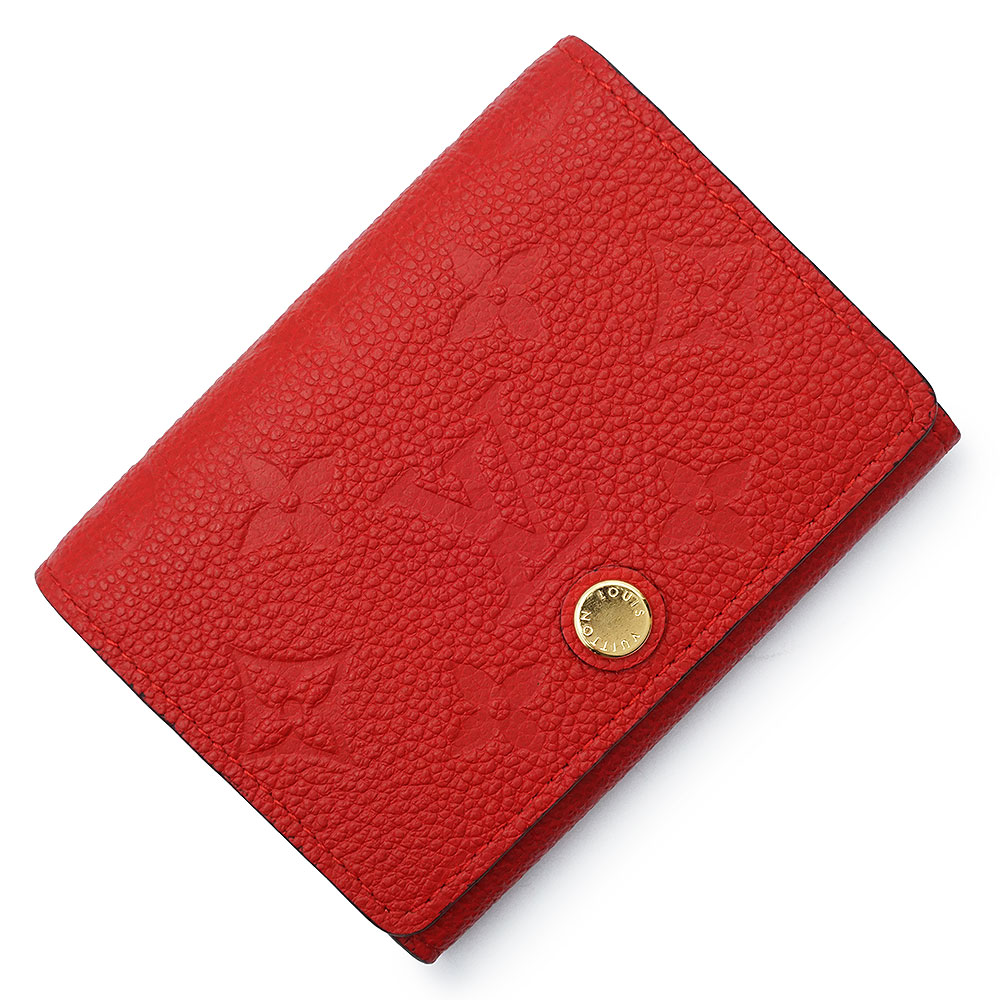 【新品・未使用品】LOUIS VUITTON ルイ ヴィトン M58457 アンヴェロップ カルト ドゥ ヴィジット モノグラムアンプラント スリーズ レッド カードケース 名刺入れ 定期入れ パスケース レザー ゴールド金具 箱付｜ブランドシティ　BrandCity