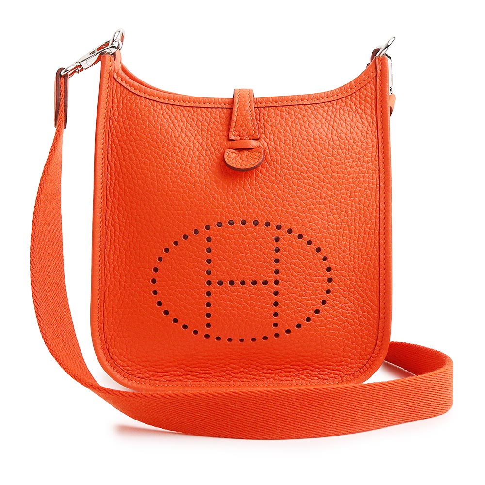 【未使用　展示品】HERMES エルメス エブリン エヴリン TPM 16 トリヨンクレマンス Orange Poppy オレンジポピー G刻印 ショルダーバッグ 斜め掛け レザー シルバー金具｜ブランドシティ　BrandCity