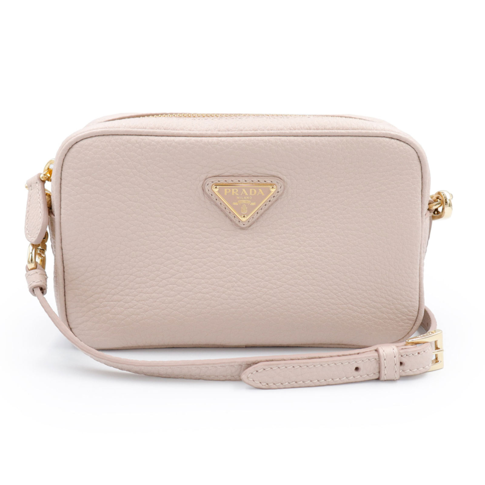 【新品・未使用品】PRADA プラダ 1NF060 レザー ミニバッグ ヴィテッロ ダイノ レザー Ninfea ニンフェア ピンク ショルダーバッグ 斜め掛け ゴールド金具 箱付｜ブランドシティ　BrandCity
