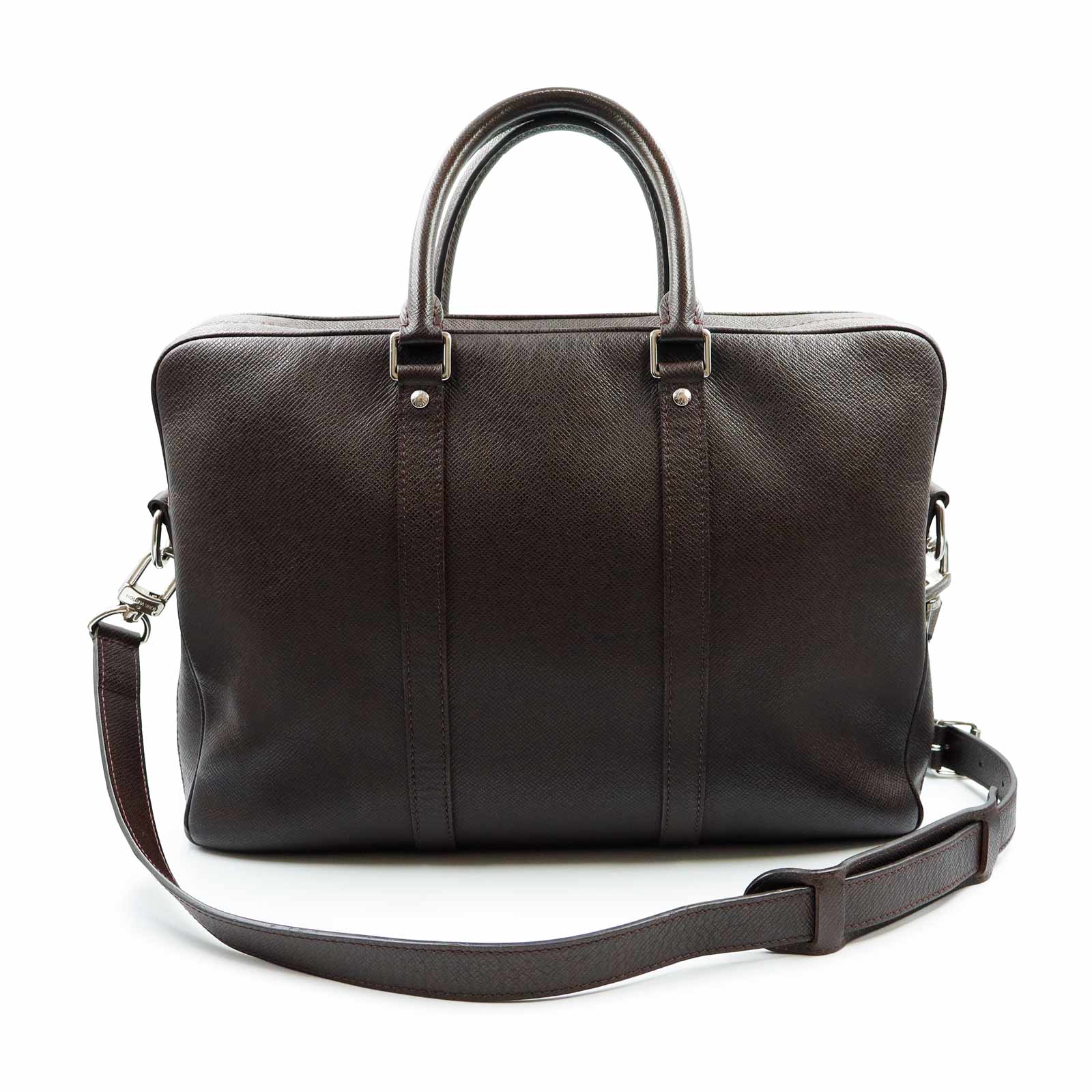 【中古】LOUIS VUITTON ルイ ヴィトン M30635 ポルト ドキュマン ヴォワヤージュ PDV タイガ アカジュー ブラウン 2way 斜め掛け ショルダー ビジネスバッグ レザー シルバー金具|ブランドシティ BrandCity