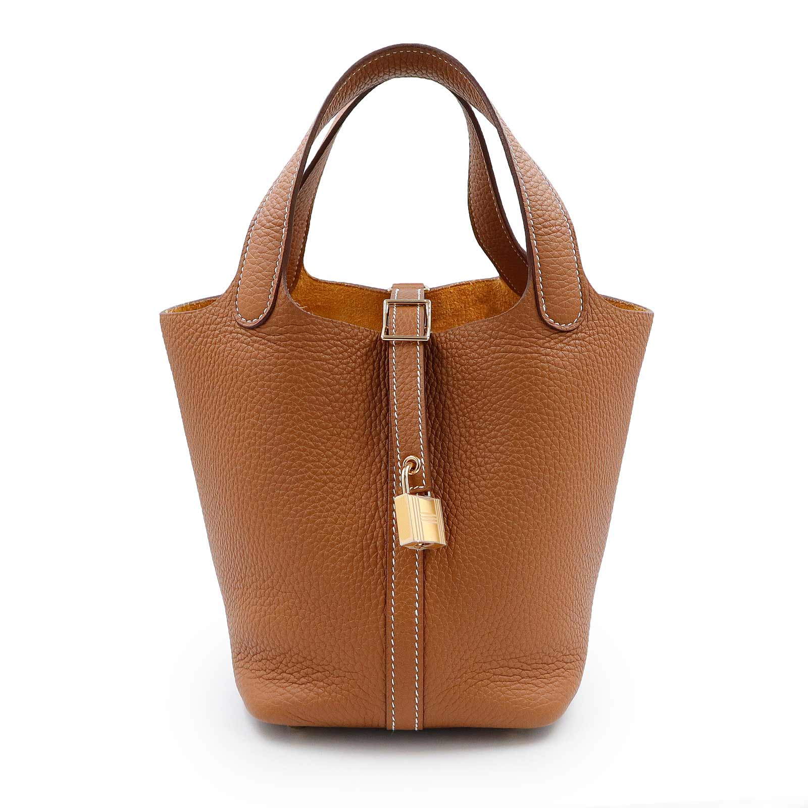 【未使用 展示品】HERMES エルメス ピコタンロック 18 PM トリヨンクレマンス Gold ゴールド ブラウン B刻印 ハンドバッグ レザー ゴールド金具|ブランドシティ BrandCity