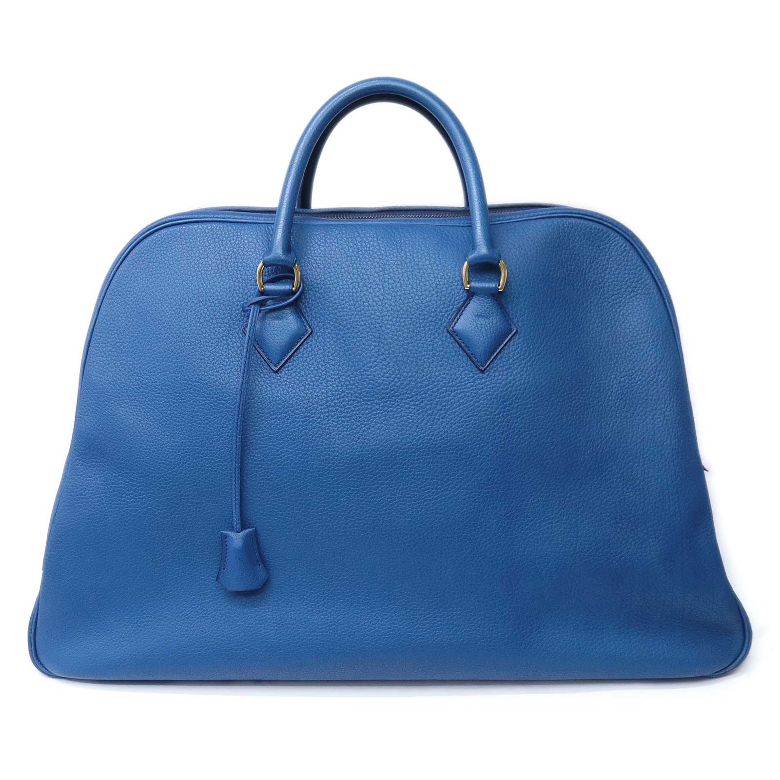 【中古】HERMES エルメス サンプロン アルデンヌ ブルーフランス □A刻印 ボストン ハンドバッグ 旅行カバン レザー ゴールド金具｜ブランドシティ　BrandCity