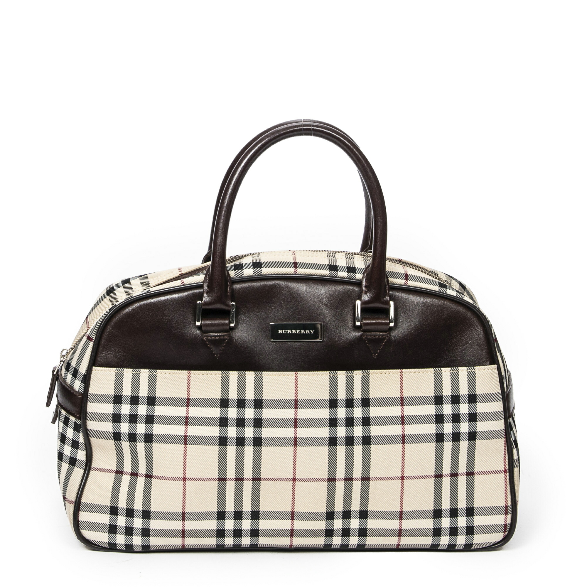 Burberry ノバチェック ミニ ボストンバッグ ベージュ ハンドバッグ 鞄 バーバリー ノバチェック柄 ミニボストンバッグ ノヴァチェック