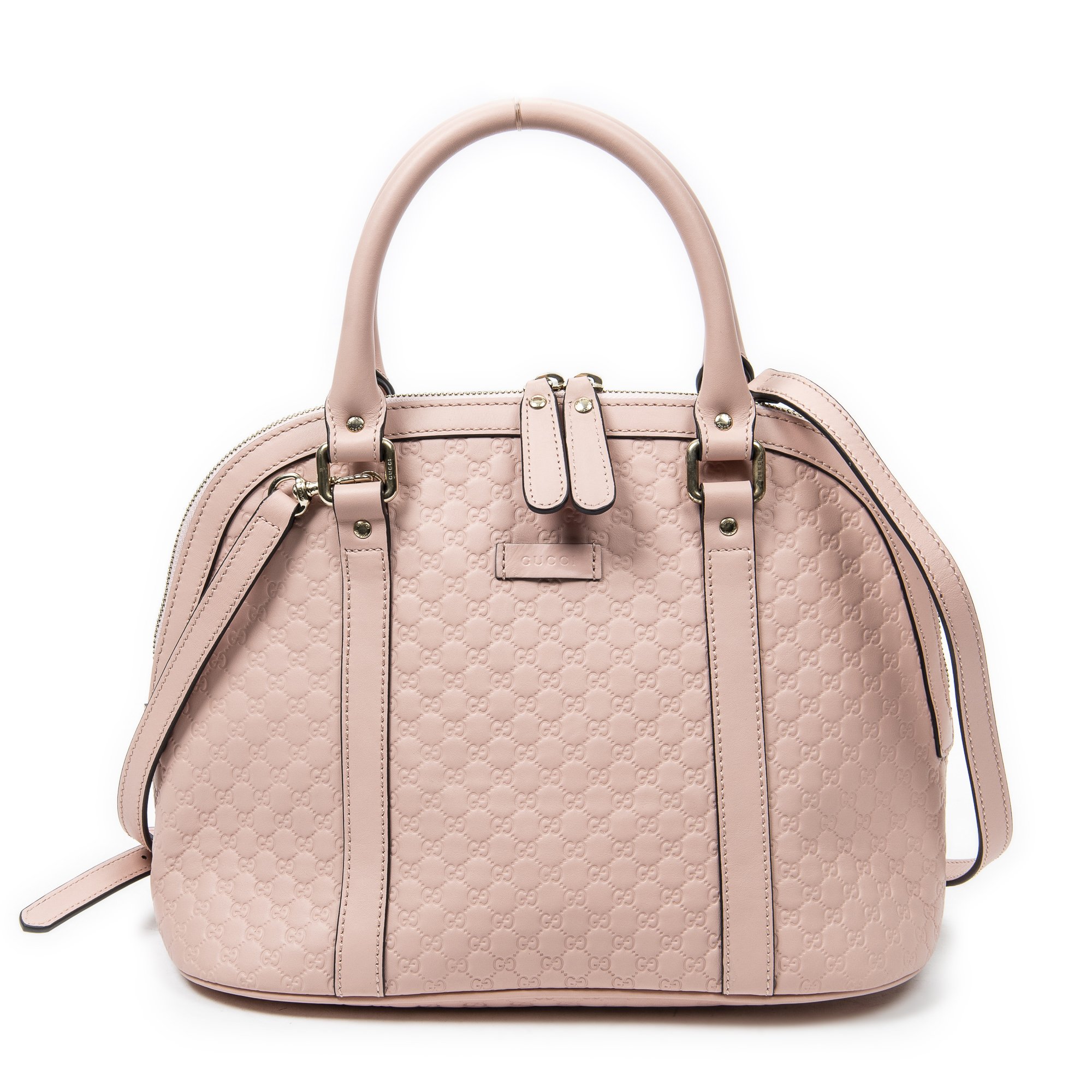 [中古] GUCCI グッチミディアム ジョイ トートピンクミクログッチシマレザーA｜BrandCo Paris - Japan