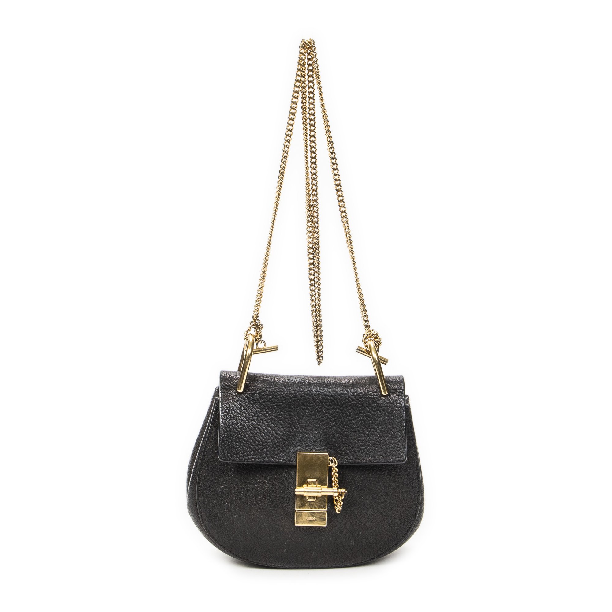 [中古] CHLOE クロエミニドリュー黒グレインカーフスキンレザーAB｜BrandCo Paris - Japan