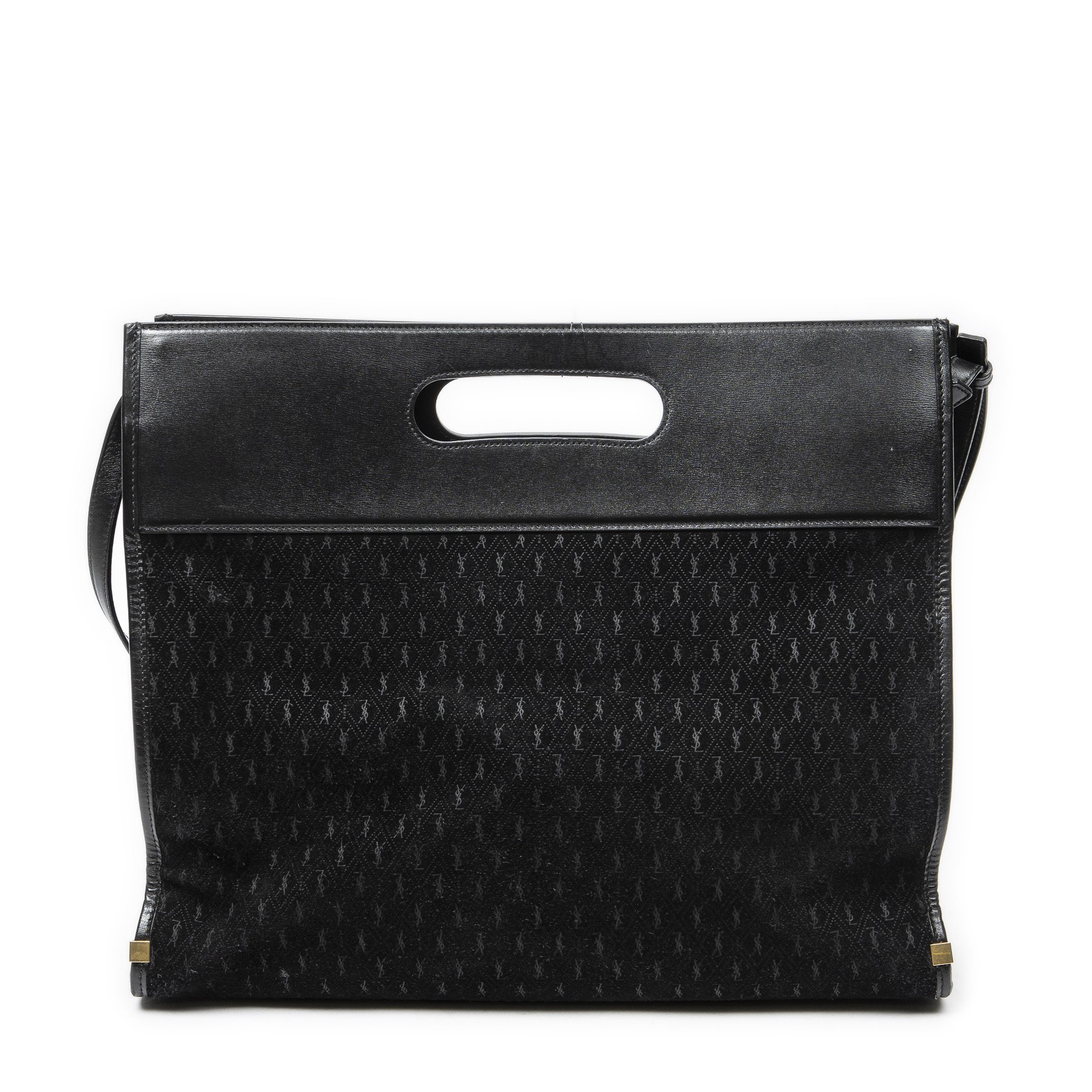 [中古] YVES SAINT LAURENT イヴサンローランコンバーチブルトート黒GGスエードレザーA｜BrandCo Paris - Japan