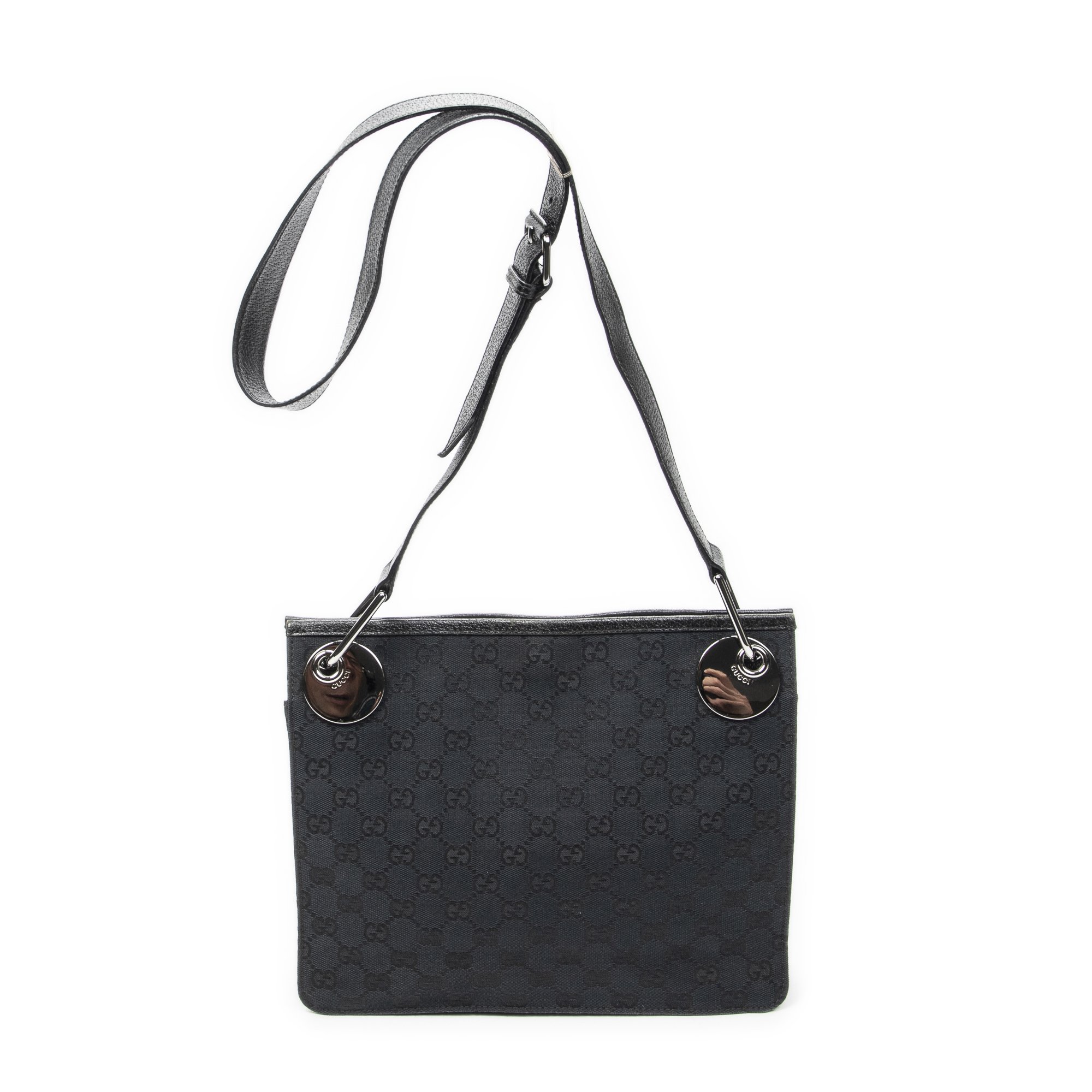 [中古] GUCCI グッチエクリプス クロスボディ ショルダーバッグ黒GGキャンバスA｜BrandCo Paris - Japan 35,165円