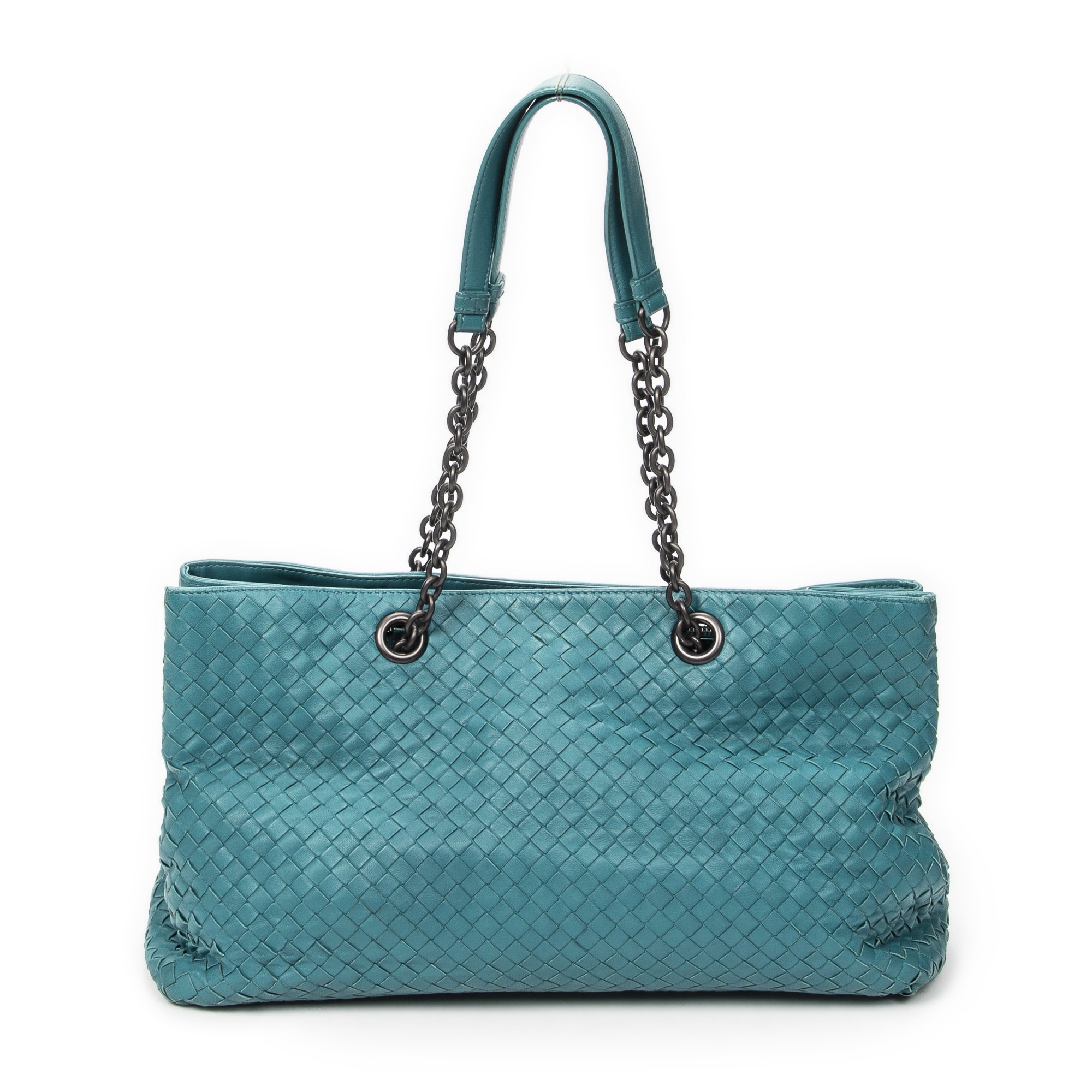 [中古] BOTTEGA VENETA ボッテガヴェネタGSTトートバッグティールイントレチャートレザーA｜BrandCo Paris - Japan 66,770円