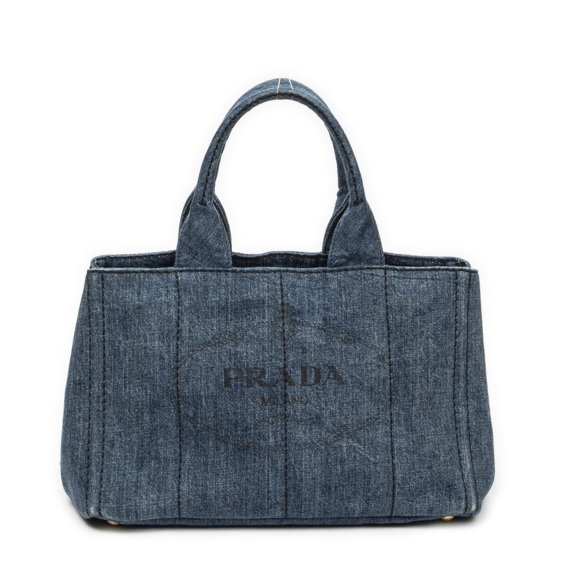 [中古] PRADA プラダミディアム カナパ トートブルーデニムカナパデニムキャンバスAB｜BrandCo Paris - Japan
