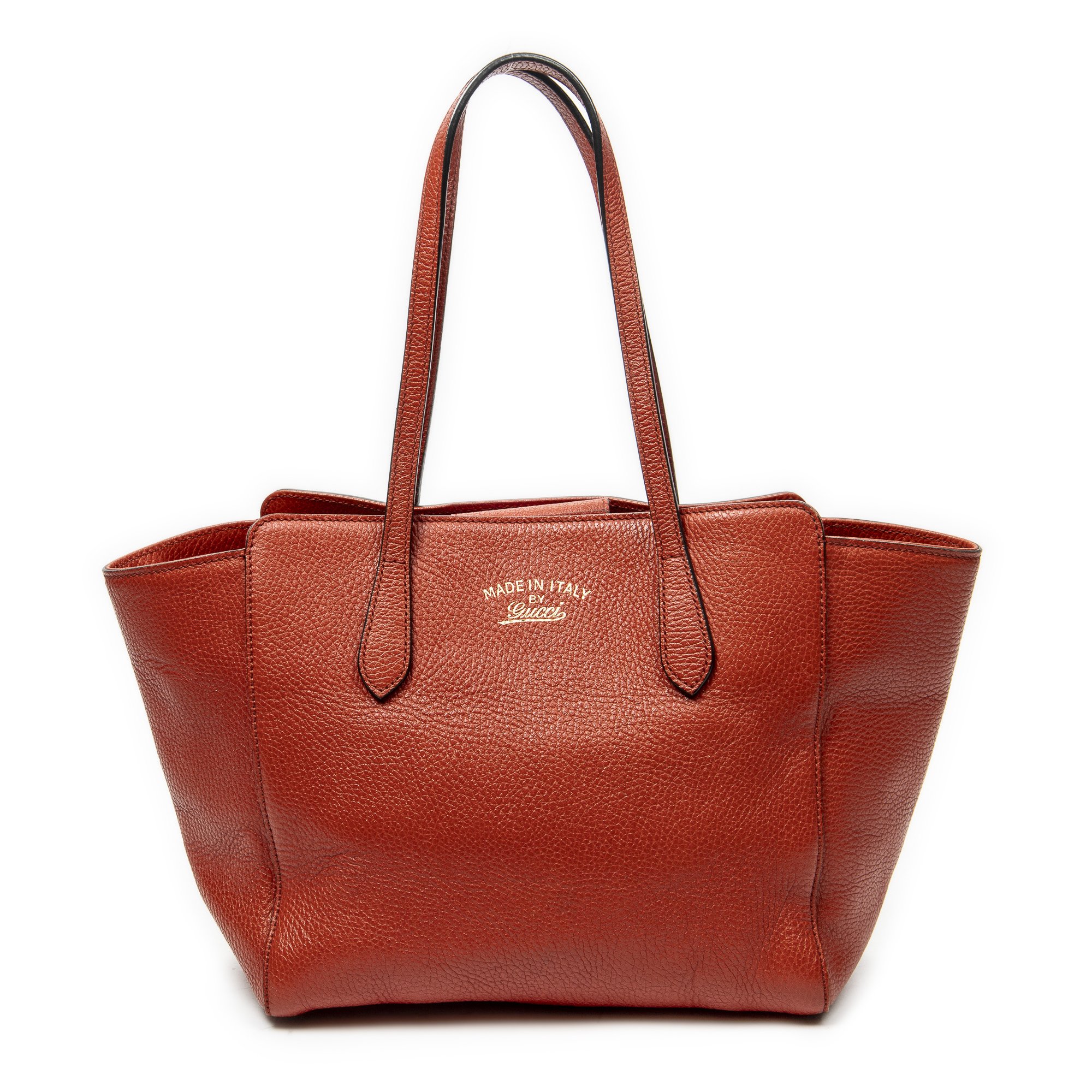 [中古] GUCCI グッチスモール・スイング・トート赤グレインカーフスキンレザーA｜BrandCo Paris - Japan
