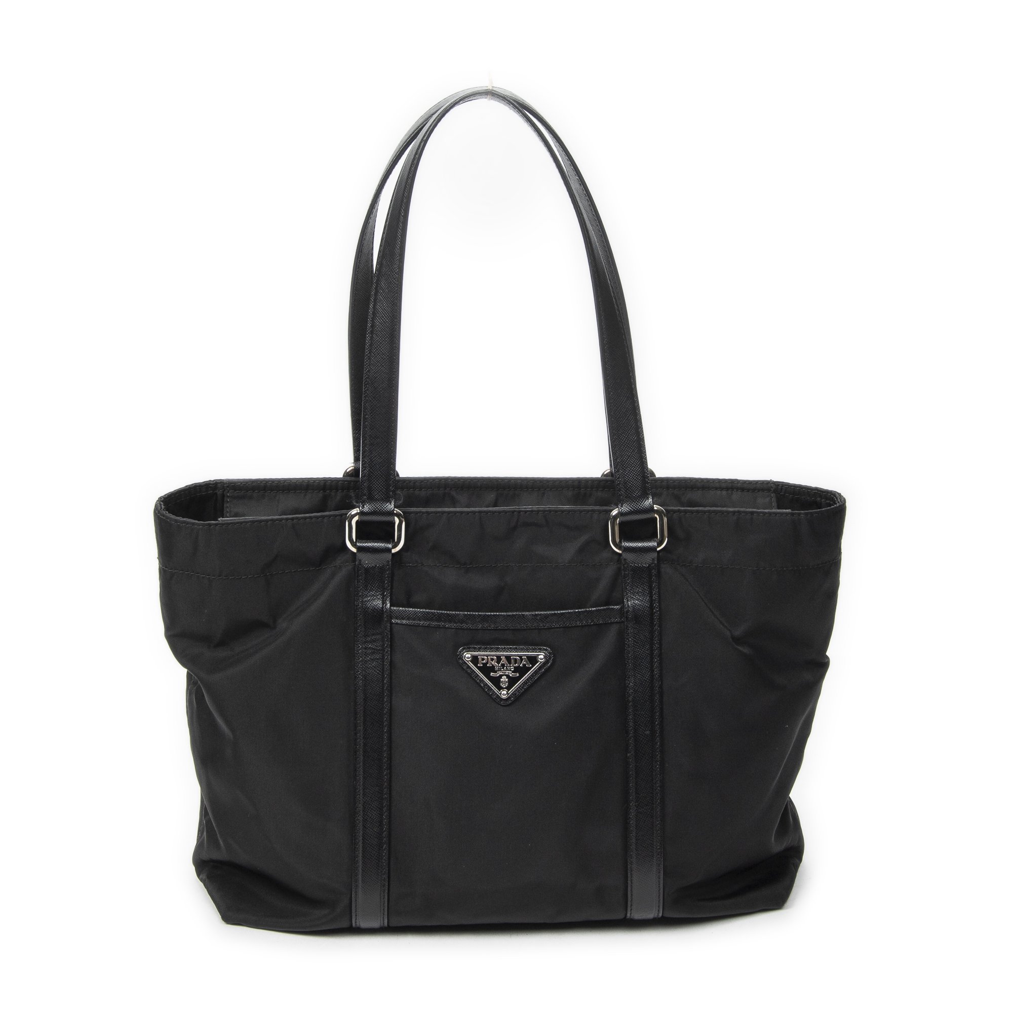 [中古] PRADA プラダジップショッピングトート黒ナイロンキャンバスA｜BrandCo Paris - Japan